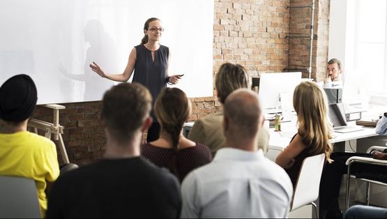 A health and safety meeting taking place